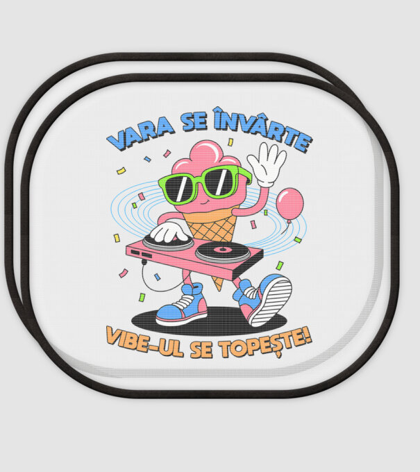 Vara se învârte model alb pe tricou