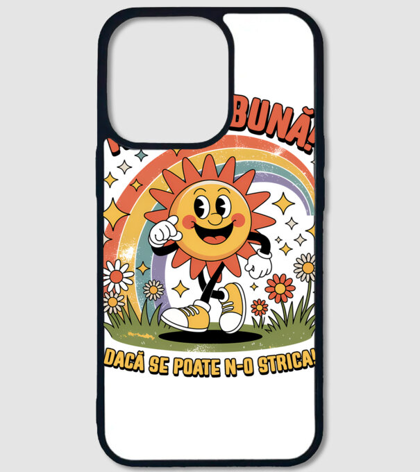 Am o zi bună! model alb pe tricou