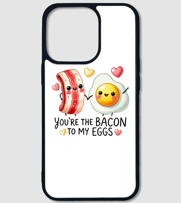 Bacon to my Eggs model alb pe tricou