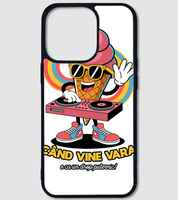 Când vine vara, e ca un drop puternic! model alb pe tricou