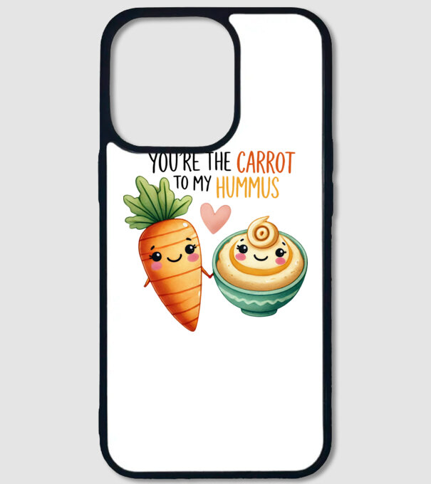 Carrot to my Hummus model alb pe tricou