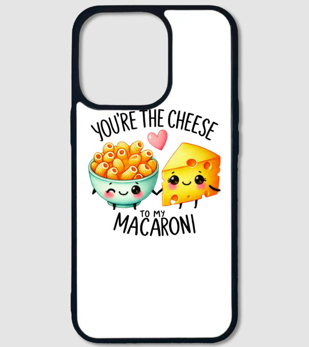 Cheese to my Macaroni model alb pe tricou