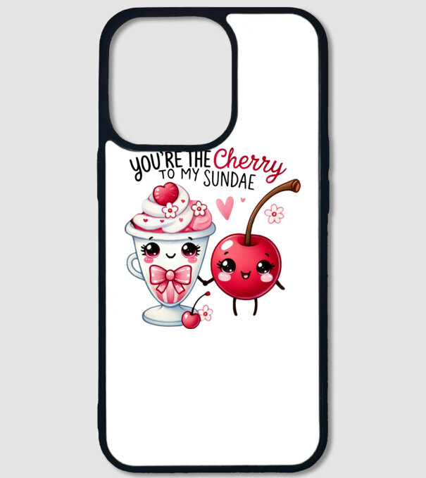 Cherry to my Sunday model alb pe tricou