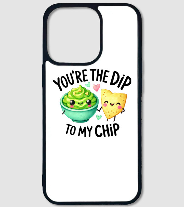 Dip to my Chip model alb pe tricou