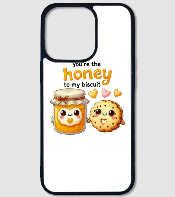 Honey to my Biscuit model alb pe tricou