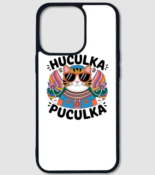 Huculka Puculka pisică 3 model alb pe tricou