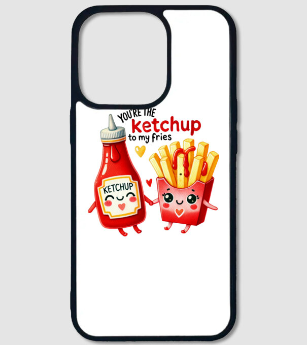 Ketchup to my Fries model alb pe tricou