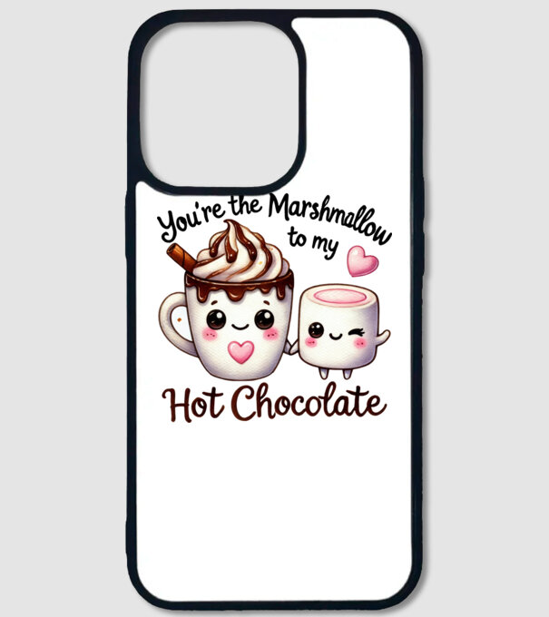 Marshmallow to my Hot Chocolate model alb pe tricou