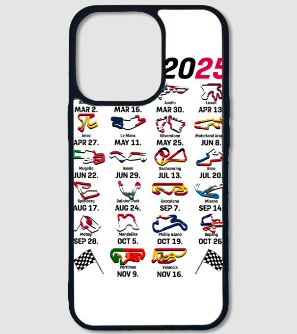MOTOGP 25 CALENDAR alb model alb pe tricou