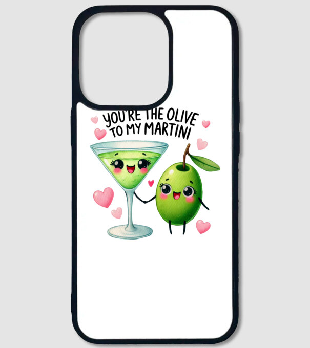 Olive to my Martini model alb pe tricou