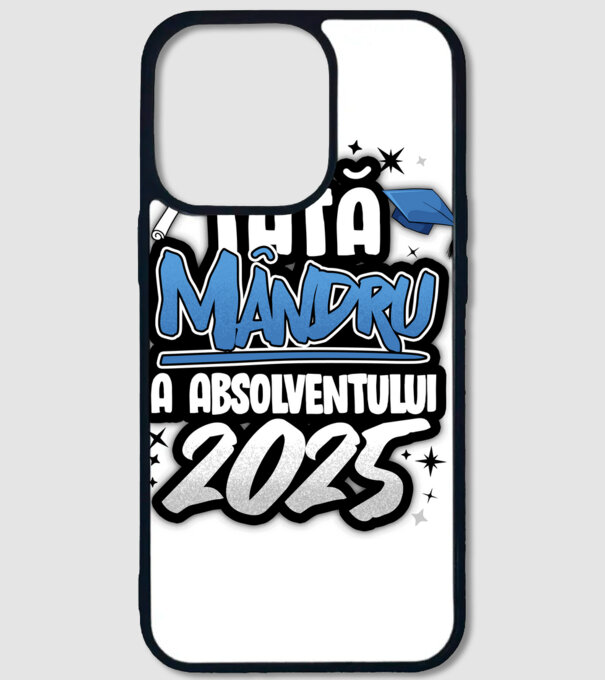 Tată MÂNDRU a absolventului model alb pe tricou