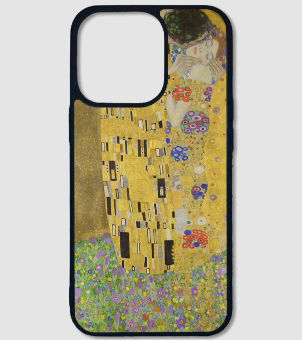 The kiss Gustav Klimt model alb pe tricou