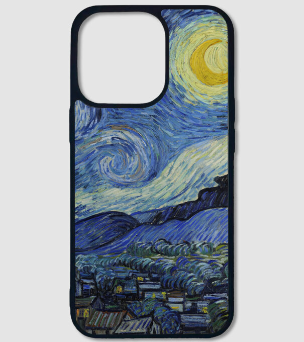 Van Gogh Starry night model alb pe tricou
