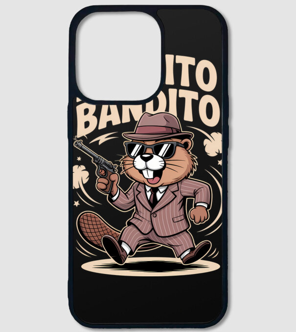 Bobrito Bandito model negru pe tricou