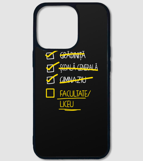 Cheklist educație - Gimnaziu negru model negru pe tricou