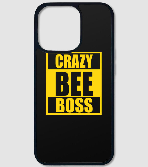 Crazy bee boss model negru pe tricou