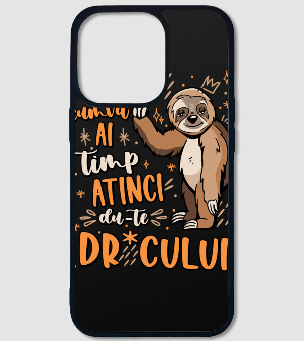 Dacă cumva ai timp, dute dr*cului! model negru pe tricou