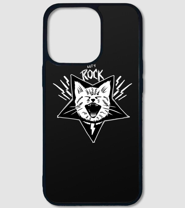 Let's rock model negru pe tricou