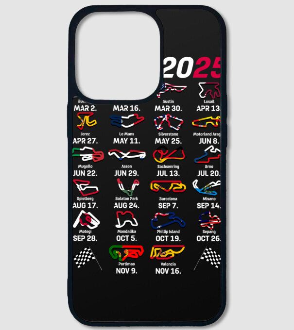 MOTOGP 25 CALENDAR Negru model negru pe tricou