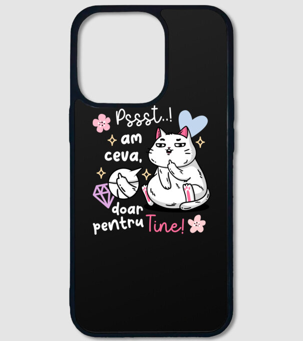Pssst, am ceva doar pentru tine! model negru pe tricou