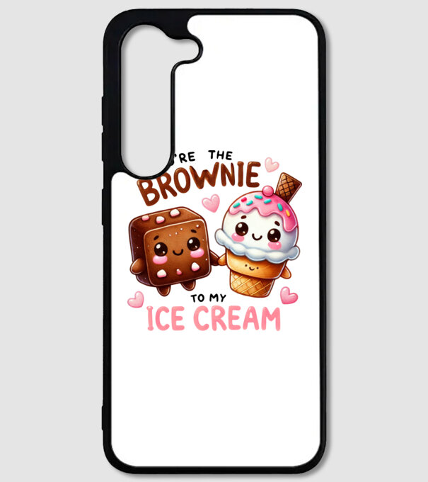Brownie to my Ice Cream model alb pe tricou