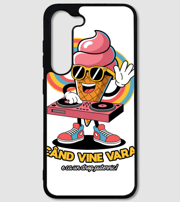Când vine vara, e ca un drop puternic! model alb pe tricou