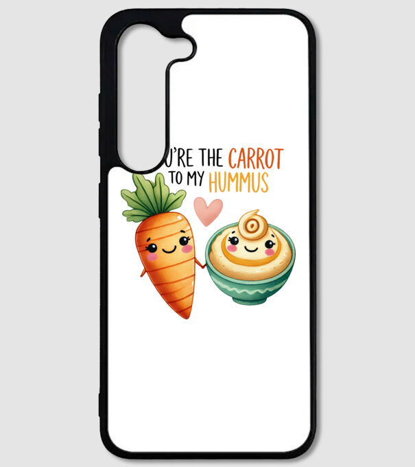Carrot to my Hummus model alb pe tricou