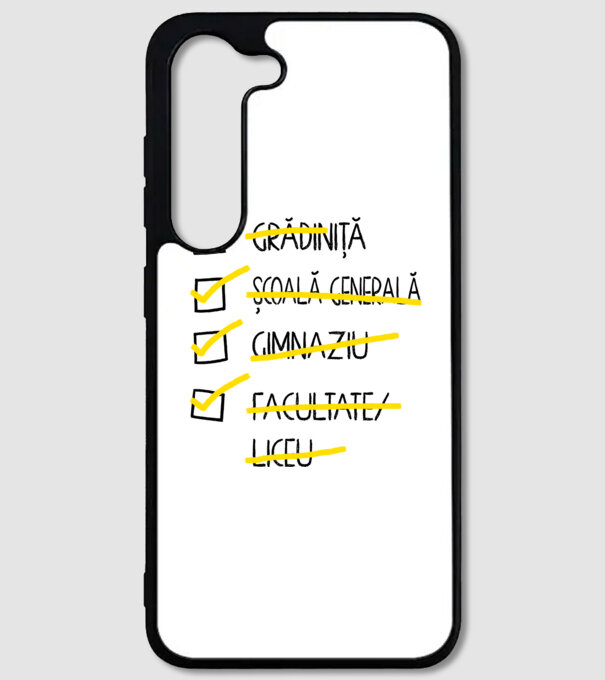 Cheklist educație - Facultate alb model alb pe tricou