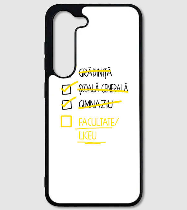 Cheklist educație - Gimnaziu alb model alb pe tricou