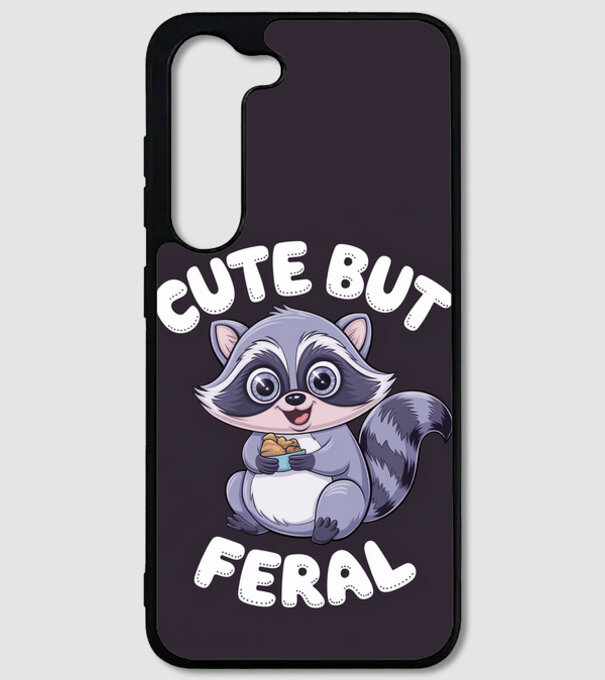 Cute but feral model alb pe tricou