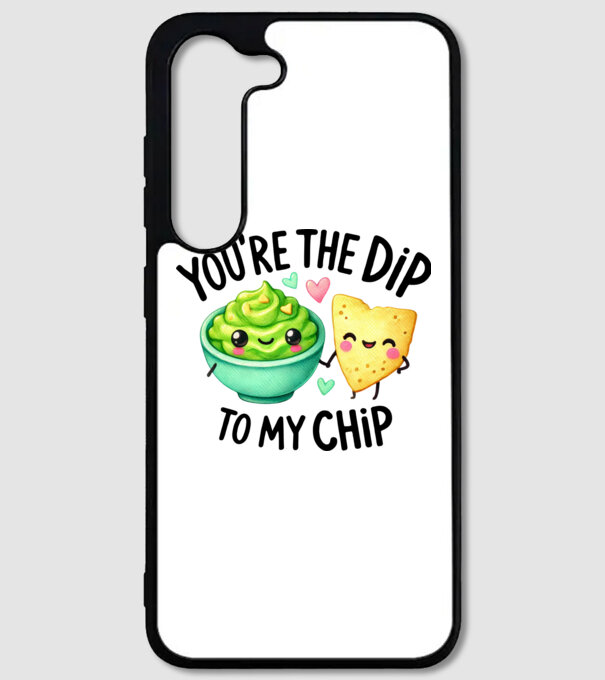 Dip to my Chip model alb pe tricou