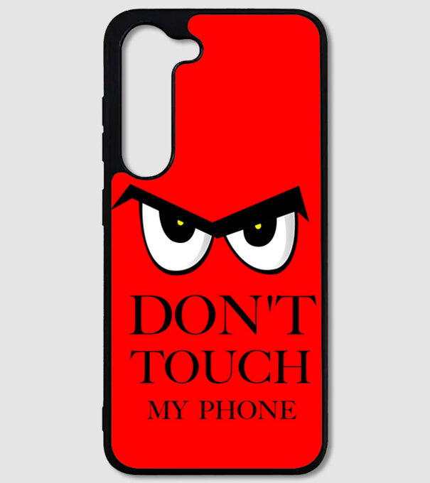 Dont touch my phone model alb pe tricou