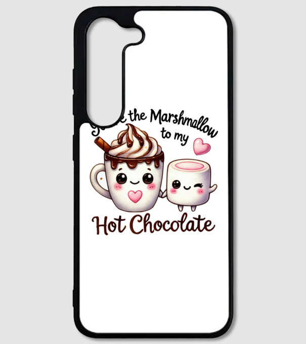 Marshmallow to my Hot Chocolate model alb pe tricou