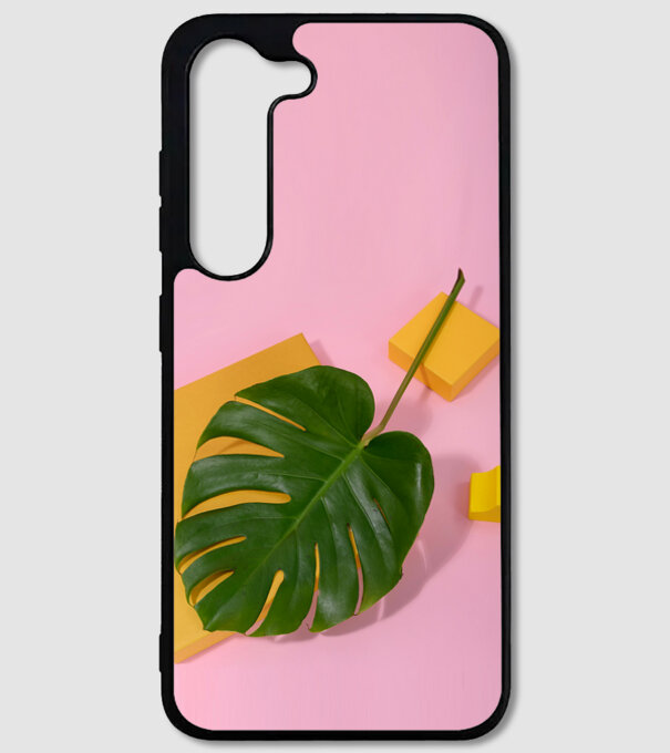 Monstera model alb pe tricou