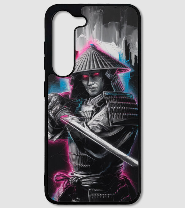 Samurai cyberpunk model alb pe tricou