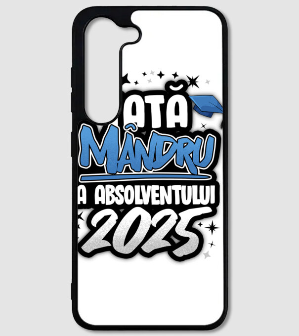 Tată MÂNDRU a absolventului model alb pe tricou