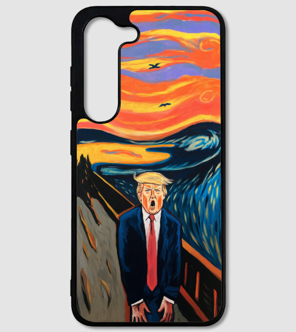 Trump scream model alb pe tricou