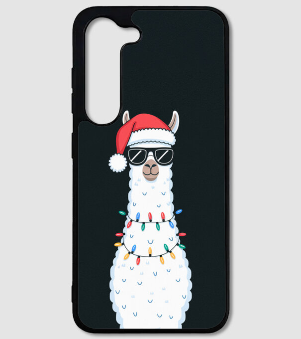 Xmas llama model alb pe tricou