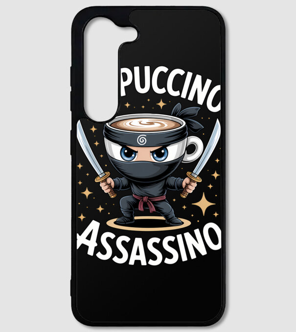 Cappuccino Assassino model negru pe tricou