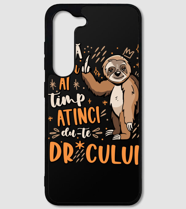 Dacă cumva ai timp, dute dr*cului! model negru pe tricou