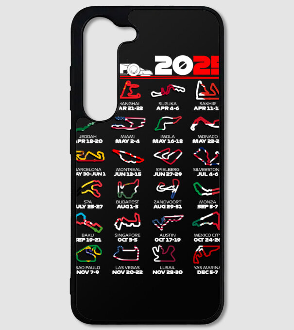 F1 calendar 2025 Negru model negru pe tricou