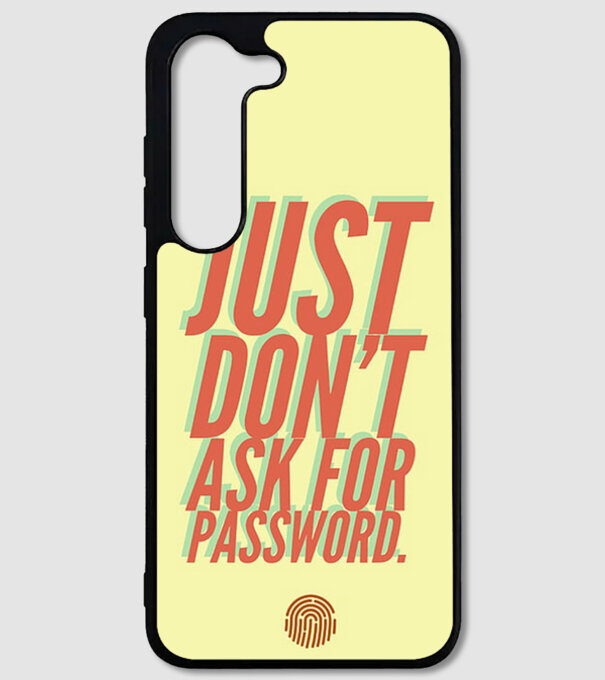 just dont ask for password model negru pe tricou