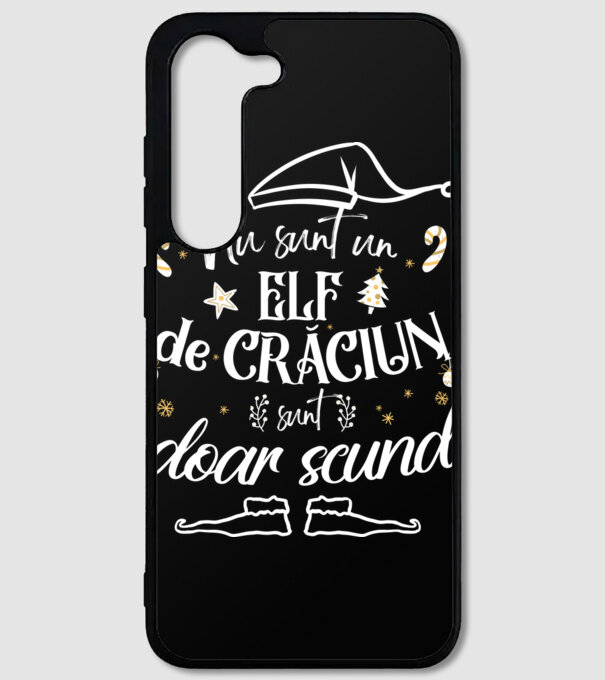 Nu sunt un elf de Crăciun, sunt doar scund Negru model negru pe tricou
