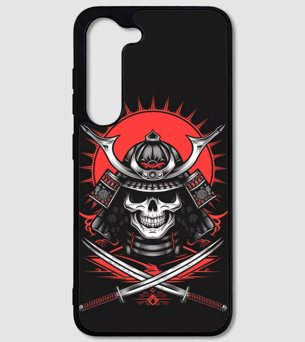 Samurai skull model negru pe tricou