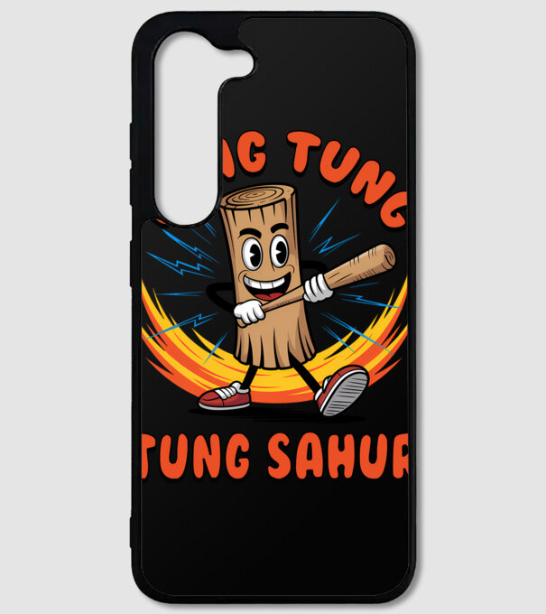 Tung Tung Tung Sahur drăguț model negru pe tricou
