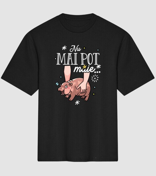Nu mai pot muie... model negru pe tricou