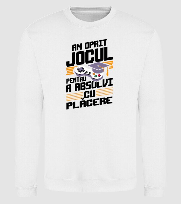 Am oprit jocul absolvent alb model alb pe tricou