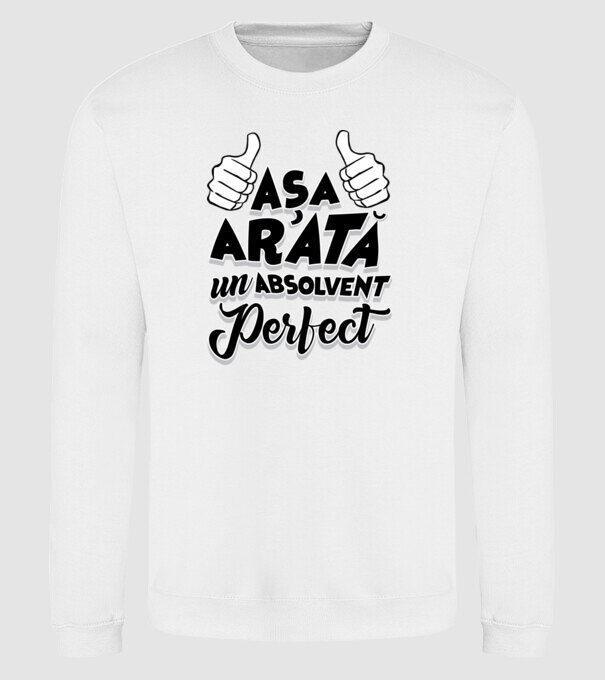 Așa arată un absolvent perfect model alb pe tricou