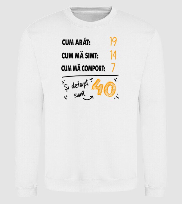 Aspect, senzație, comportament 40 Alb model alb pe tricou