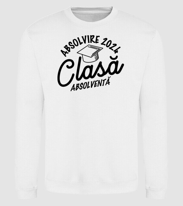Clasă absolventă model alb pe tricou